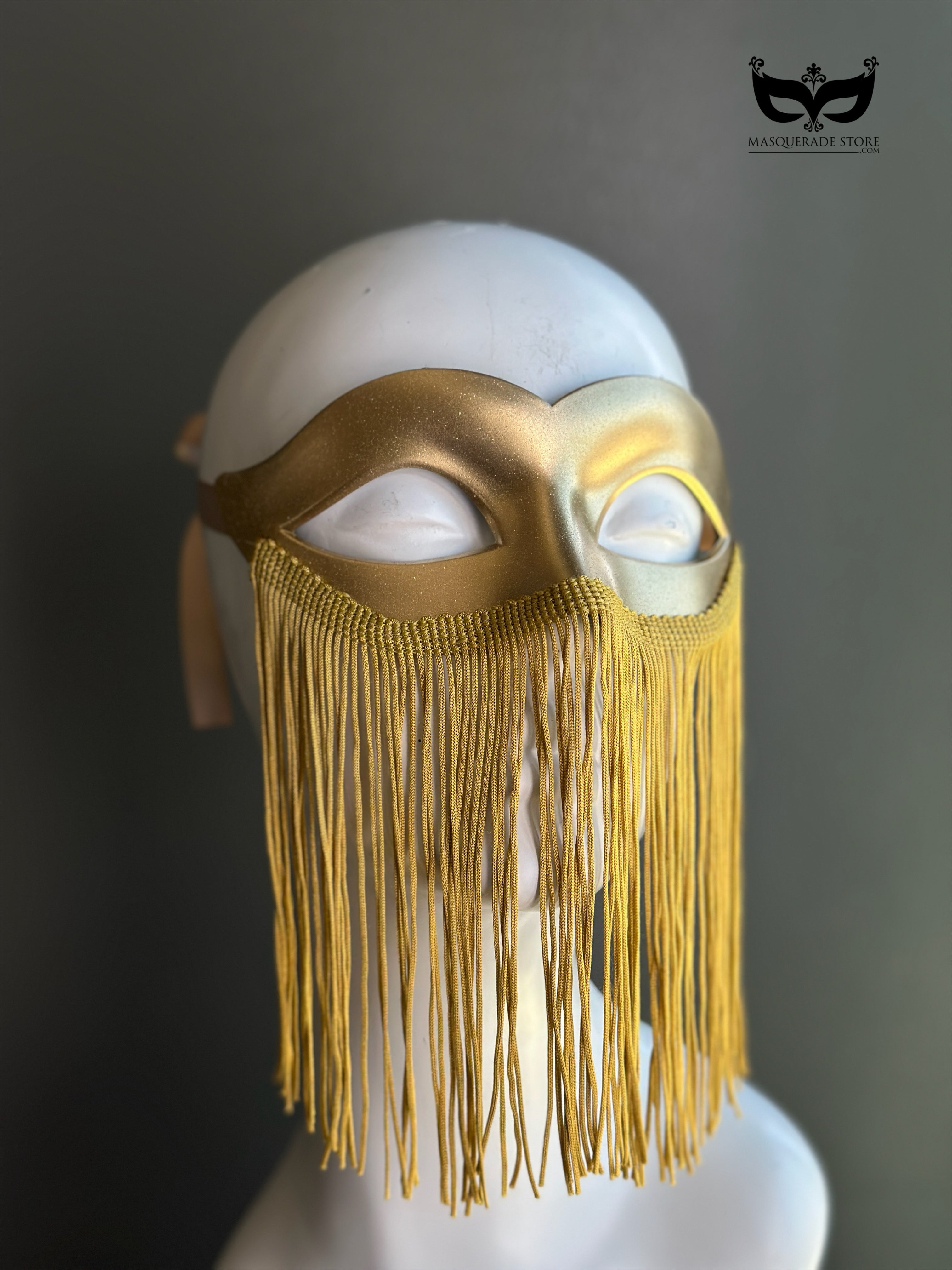 Golden Mirage – Fringe Masquerade Mask