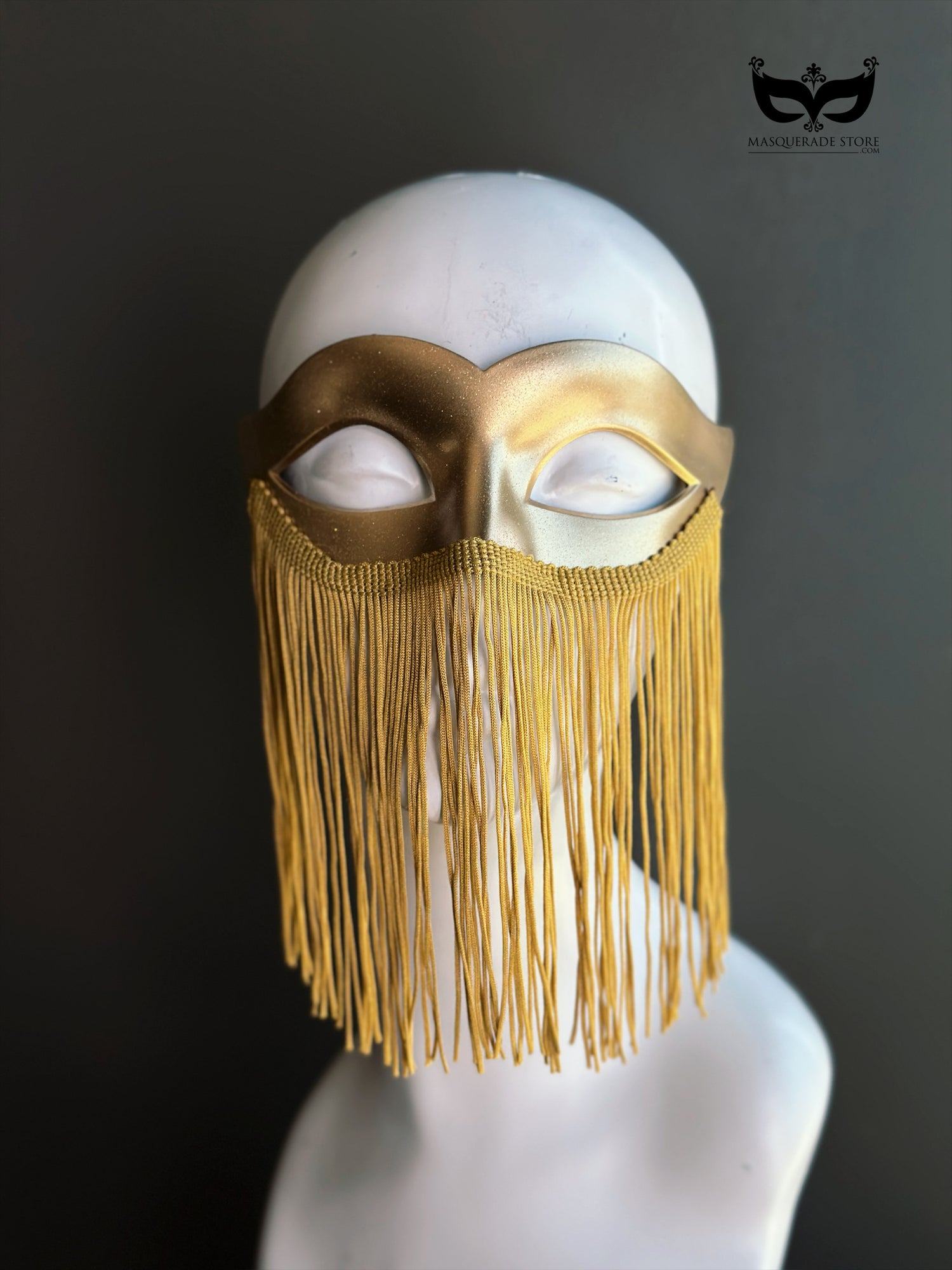 Golden Mirage – Fringe Masquerade Mask