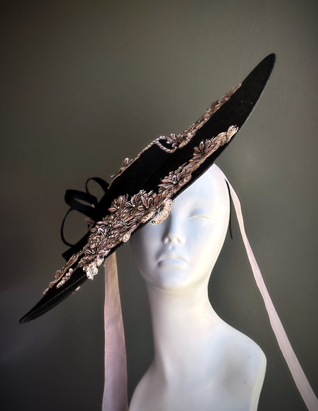 Vintage Noir Lace Fascinator