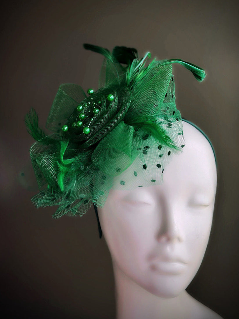 Emerald Bloom Fascinator