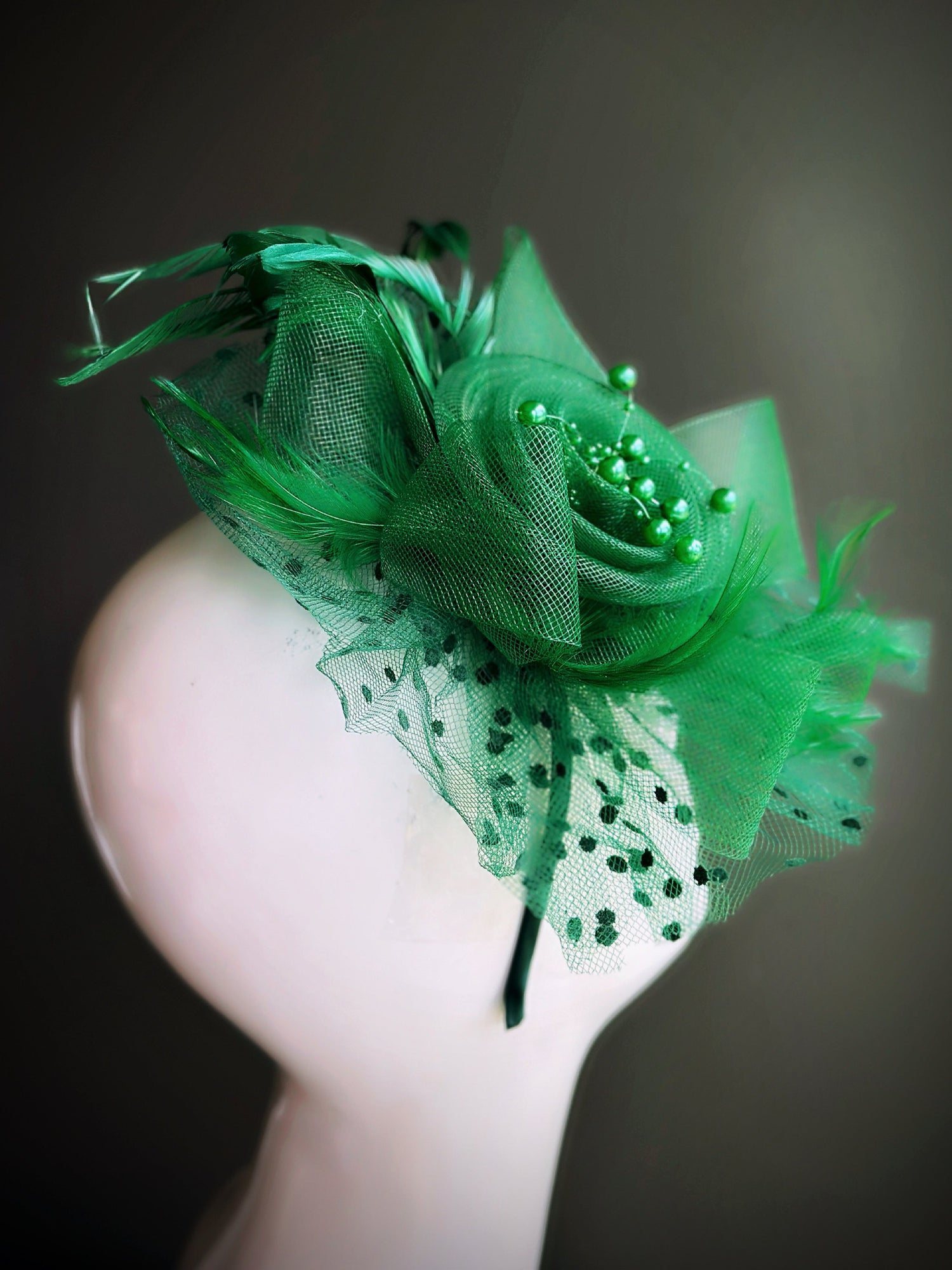 Emerald Bloom Fascinator