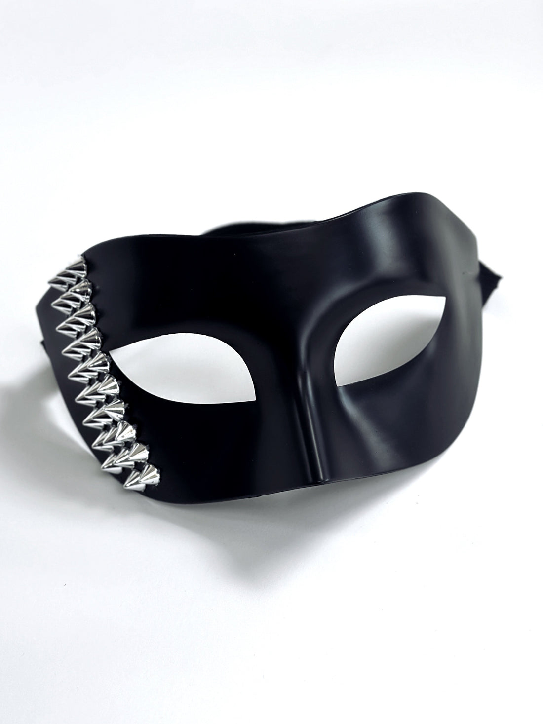 Studded Venetian Mask - Black Silver