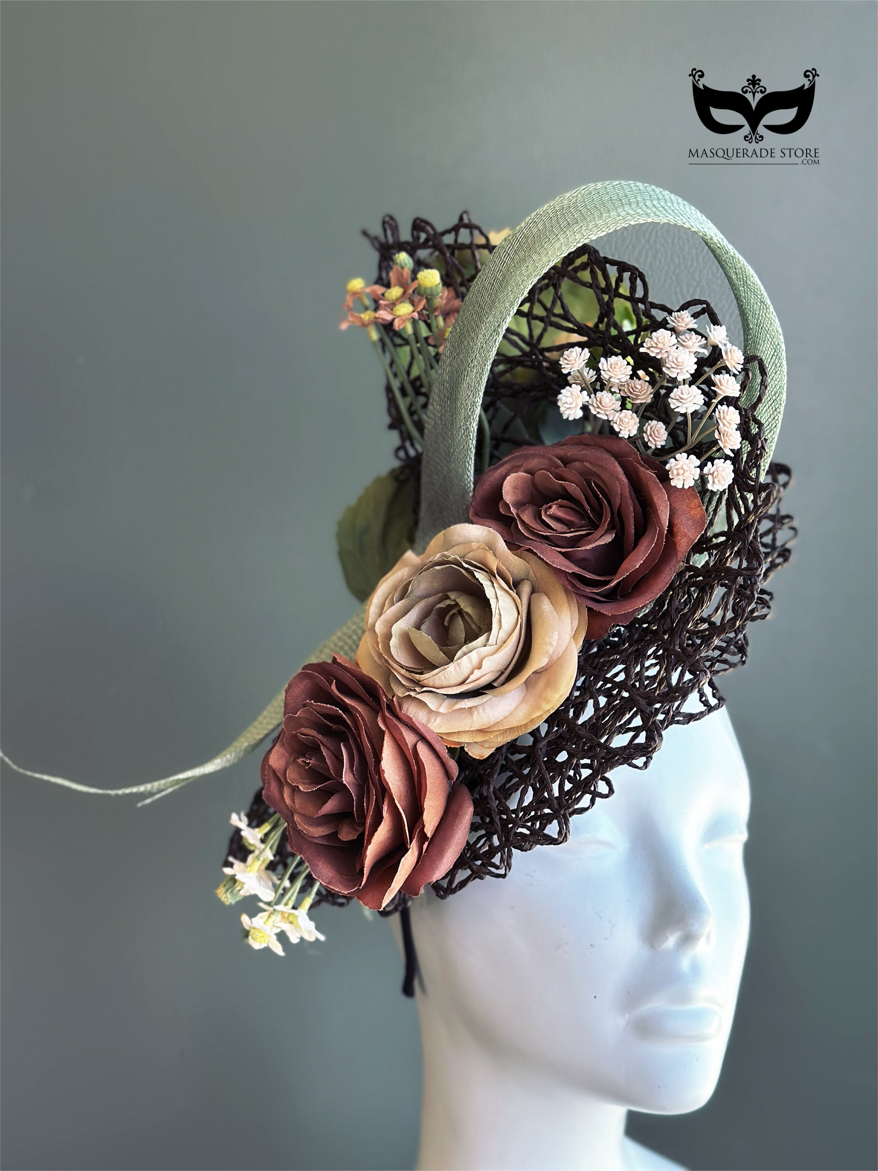 Autumn Rose Reverie Fascinator