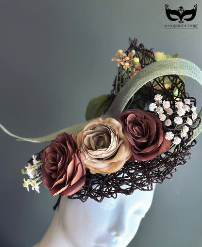 Autumn Rose Reverie Fascinator