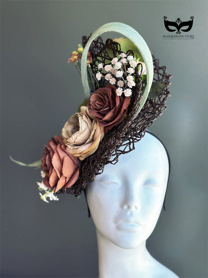 Autumn Rose Reverie Fascinator