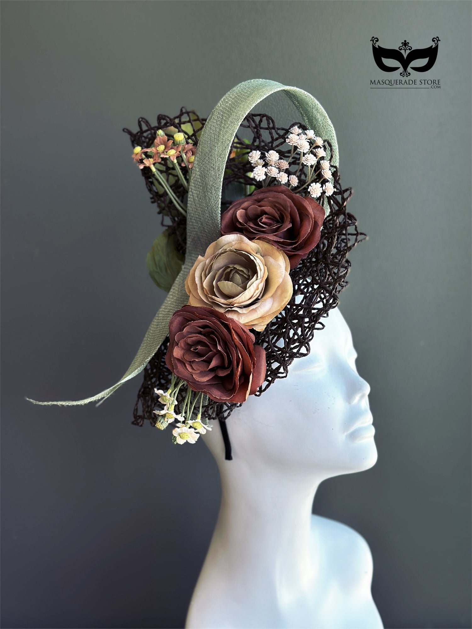 Autumn Rose Reverie Fascinator