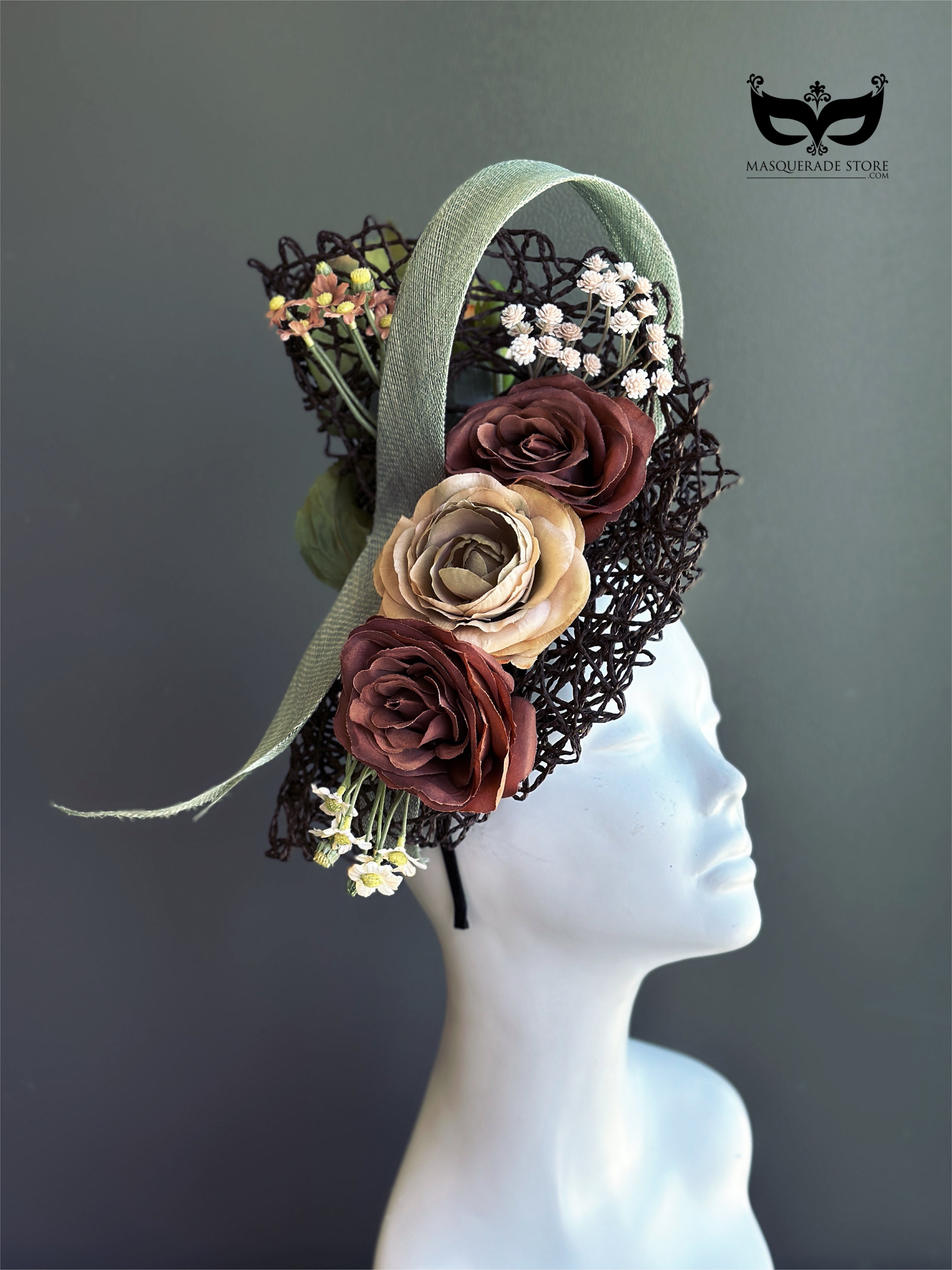 Autumn Rose Reverie Fascinator