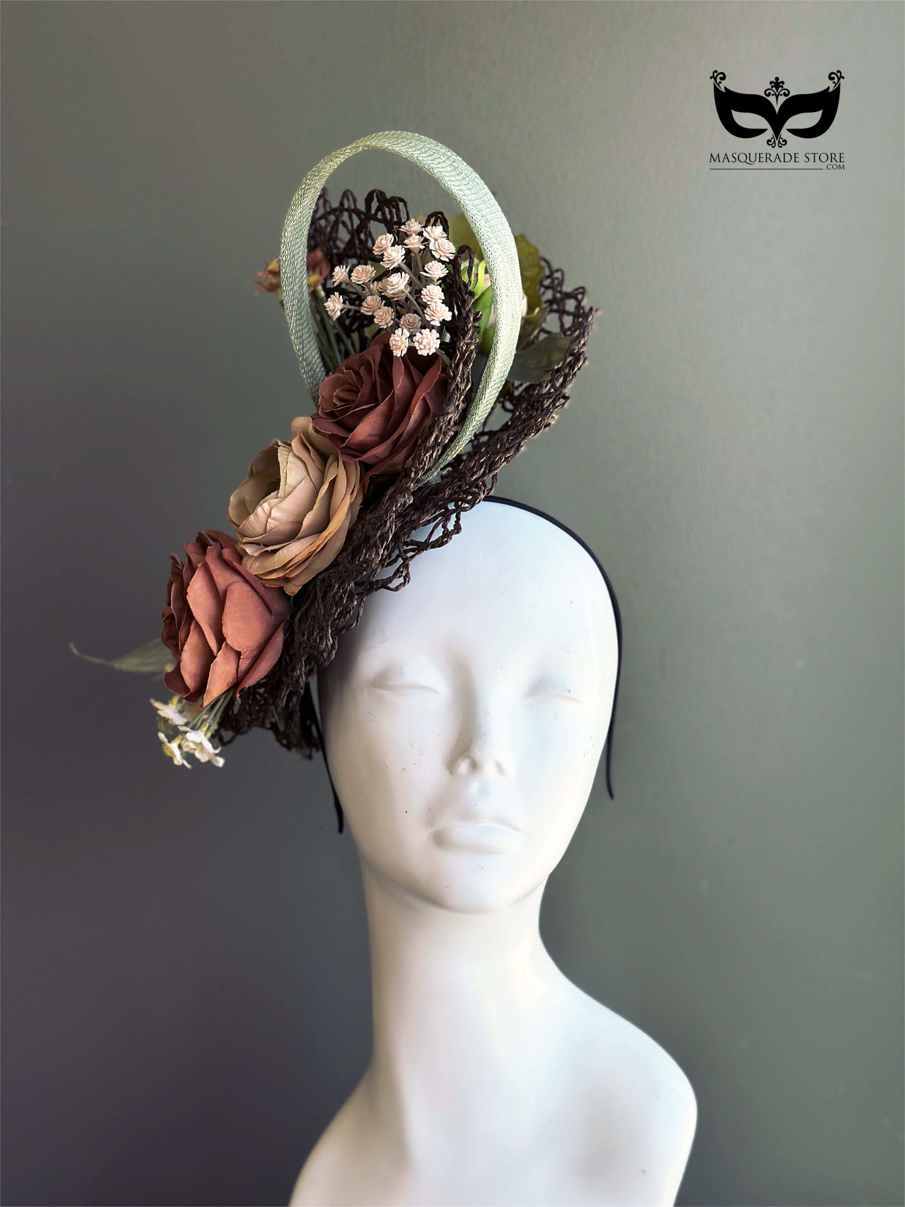 Autumn Rose Reverie Fascinator