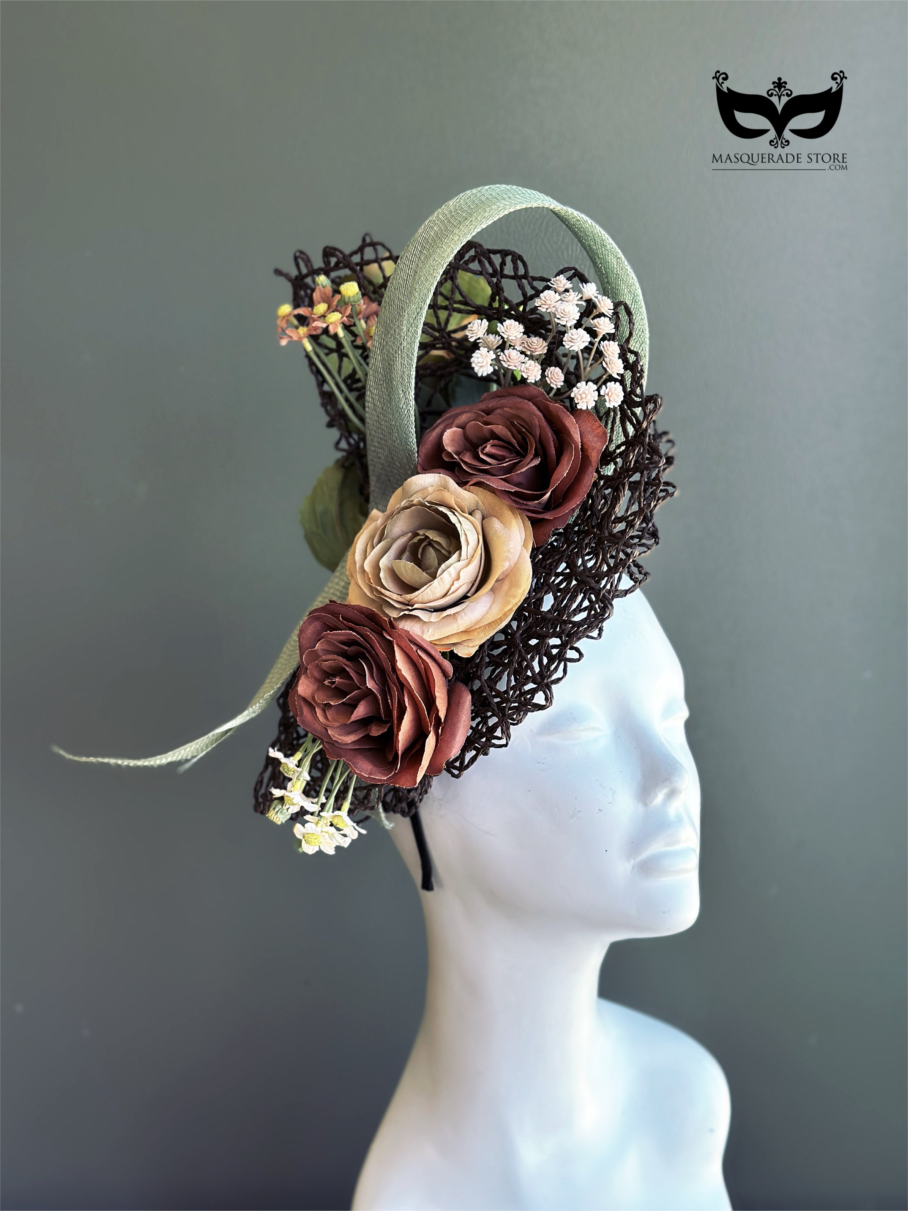 Autumn Rose Reverie Fascinator