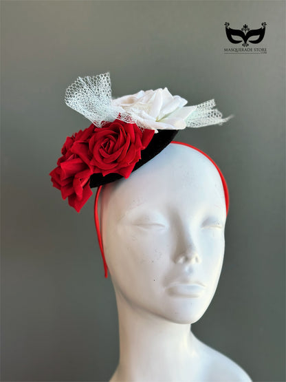 Midnight Rose Soirée Fascinator