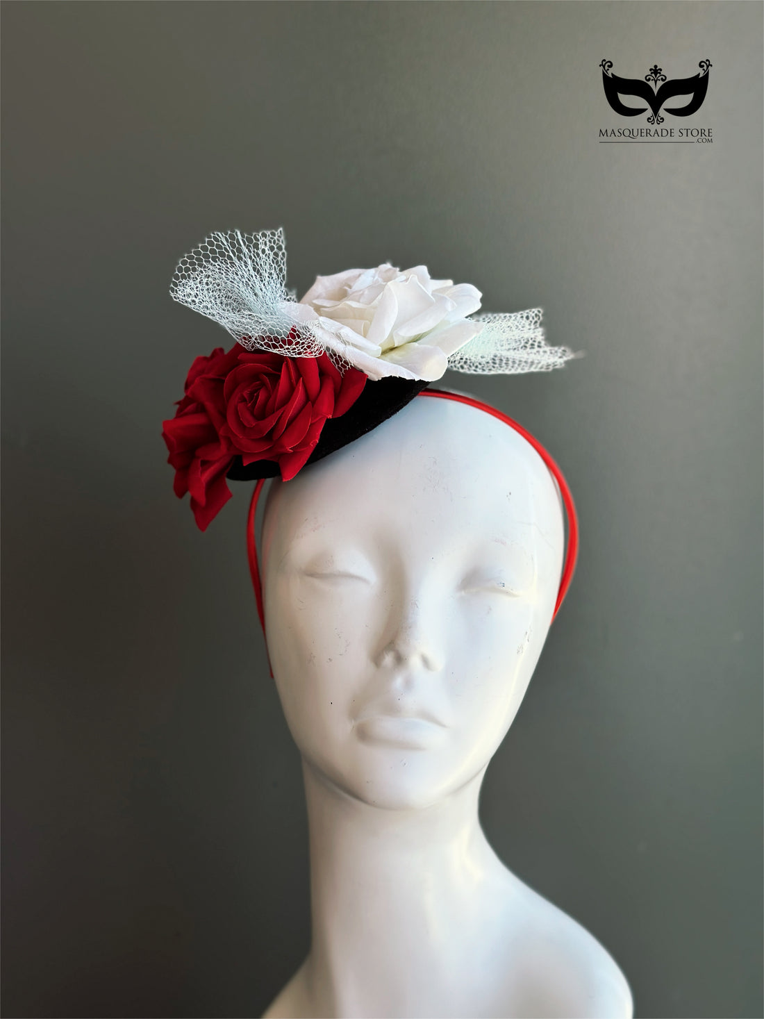Midnight Rose Soirée Fascinator