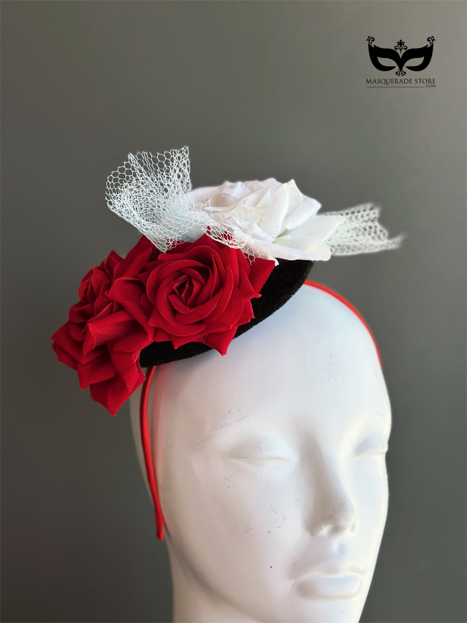 Midnight Rose Soirée Fascinator