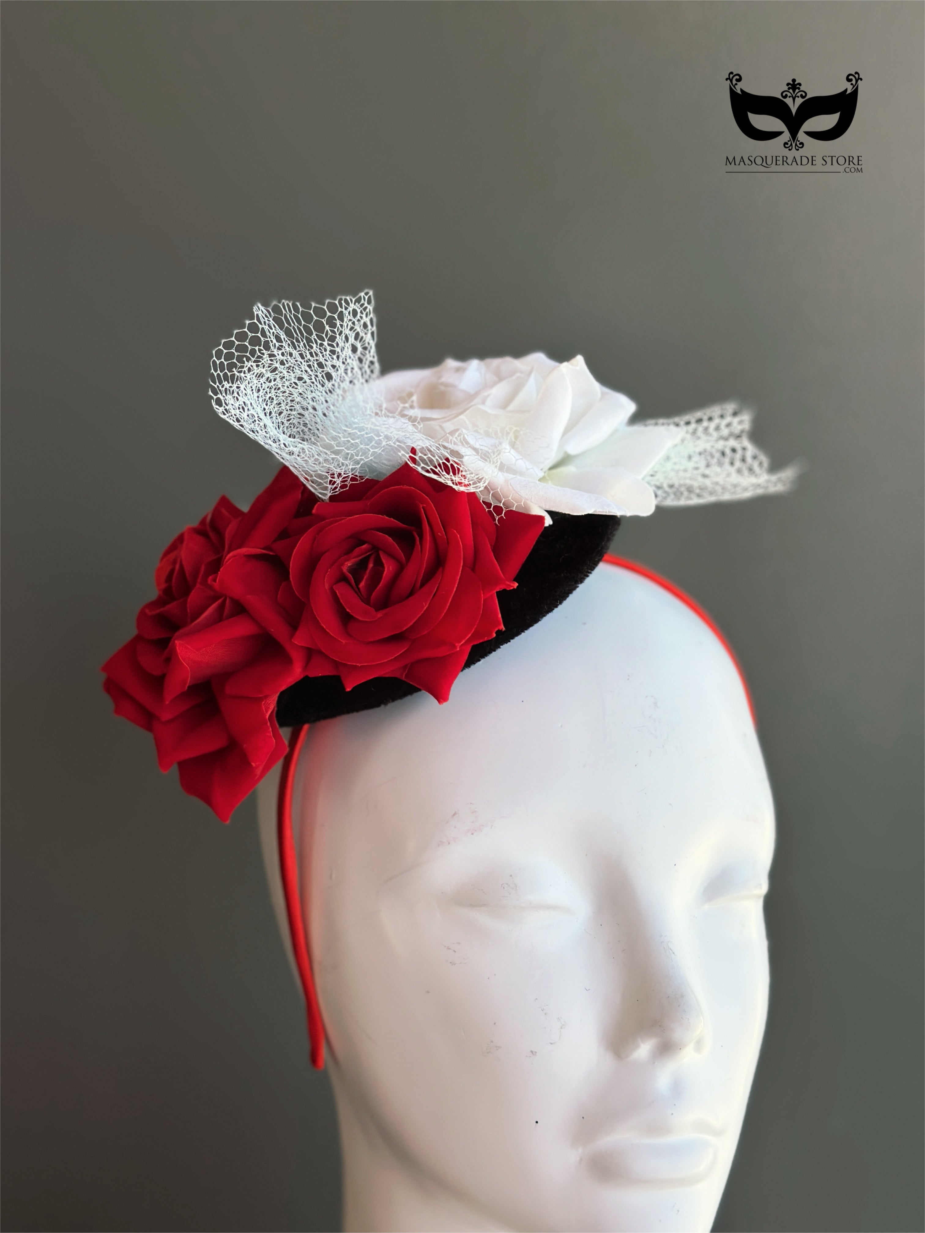 Midnight Rose Soirée Fascinator