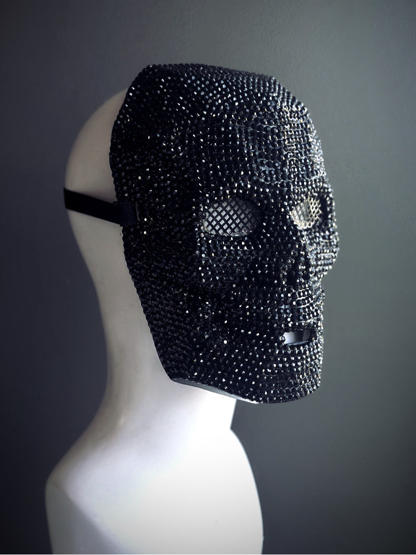 Diamond Deathmask - Black Crystal Skull Mask