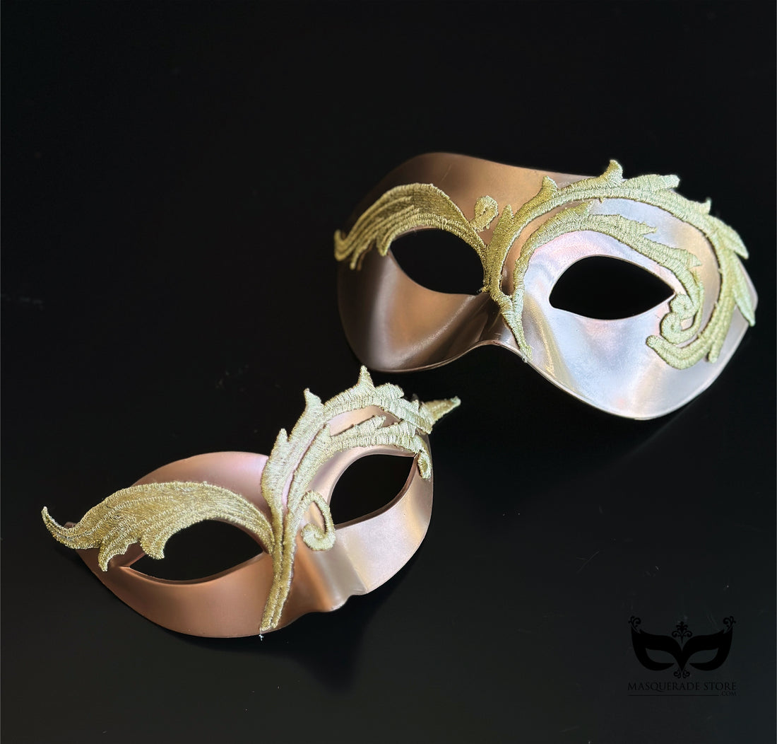Champagne Arabesque – Couples Mask Set