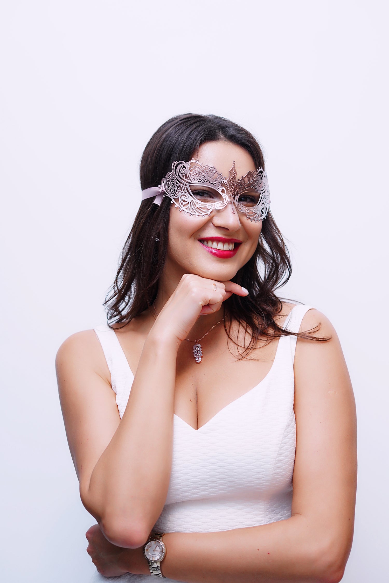 Ana Metal Mask - Rose Gold