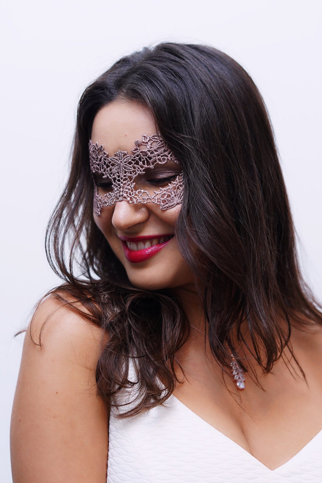 Princess Lace Mask - Rose Gold
