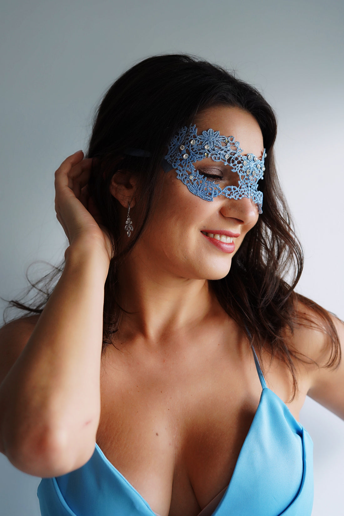 Princess Lace Mask - Blue