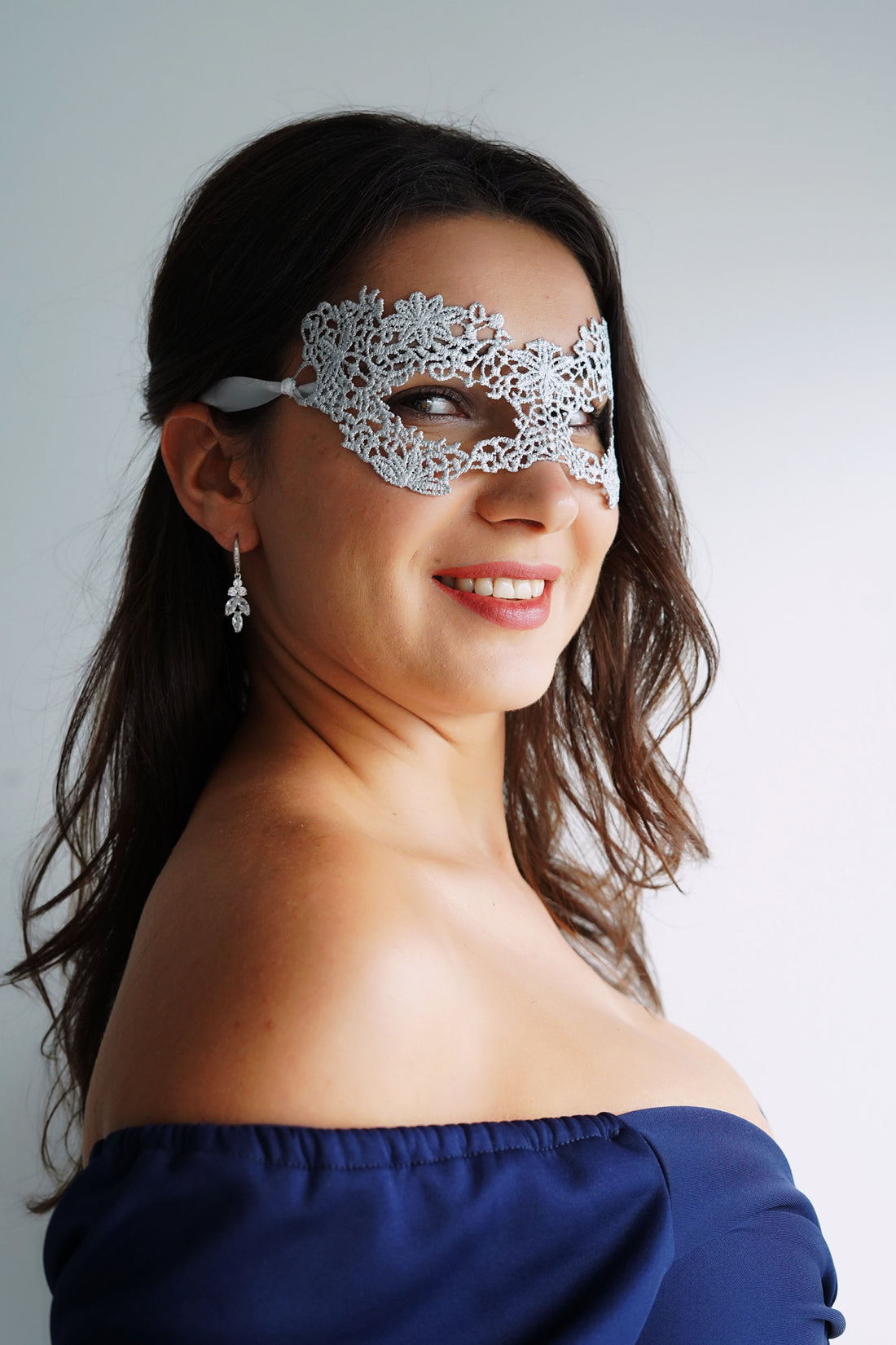 Princess Lace Mask - Silver
