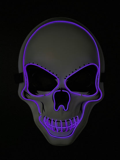 Neon Skull Glow -  Purple LED Mask