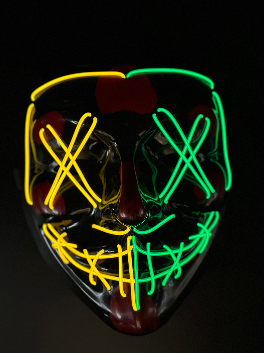 Neon Voltage - Yellow Green LED Mask