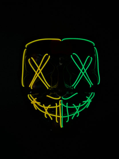 Neon Voltage - Yellow Green LED Mask