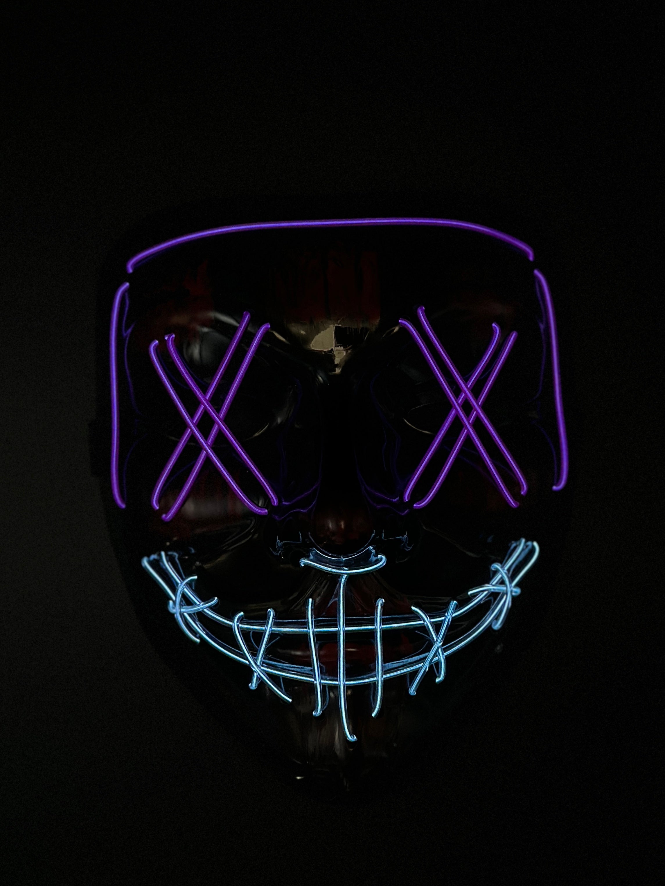 Neon Voltage - Purple Blue LED Mask