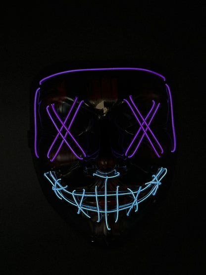 Neon Voltage - Purple Blue LED Mask
