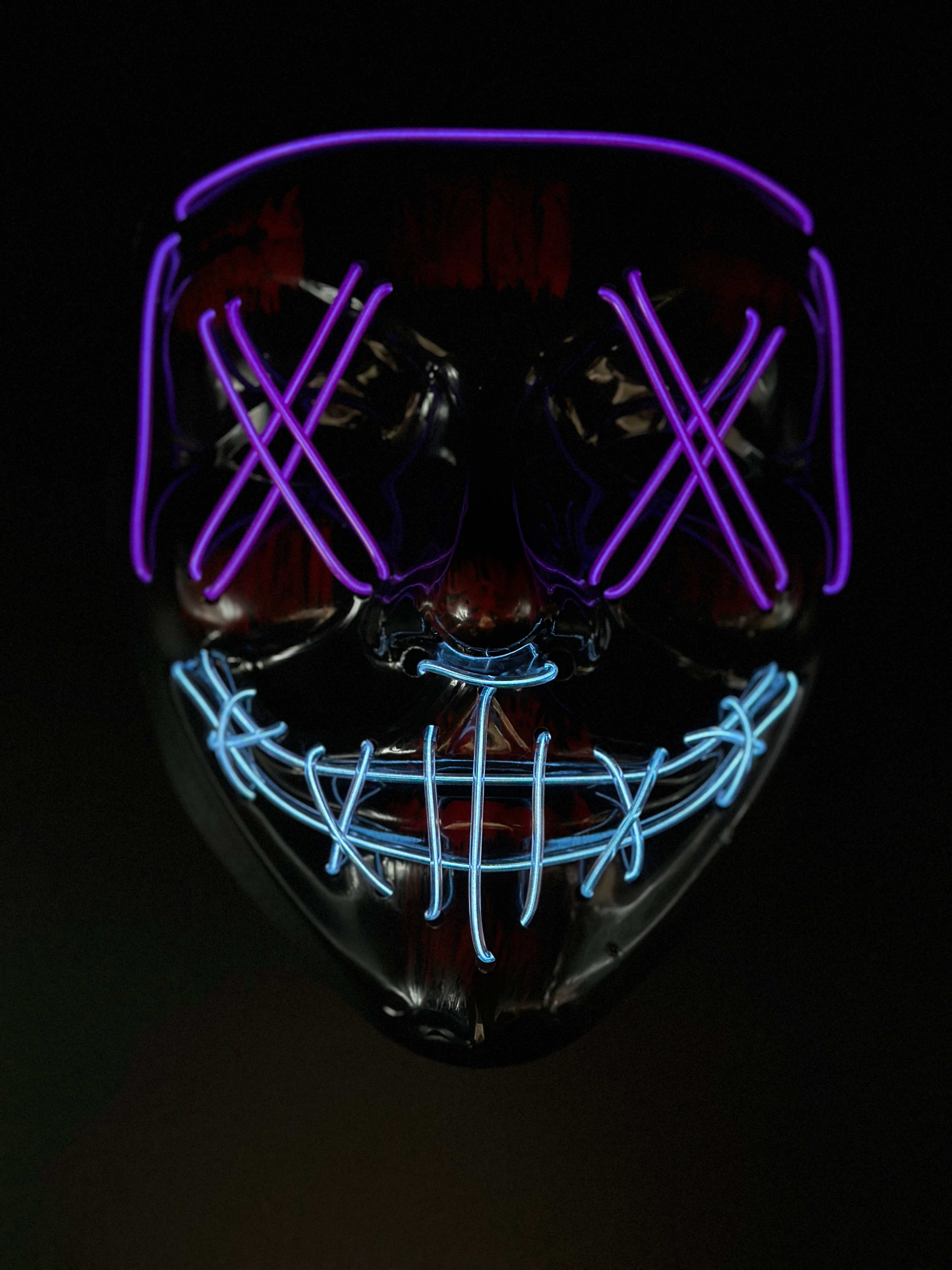 Neon Voltage - Purple Blue LED Mask