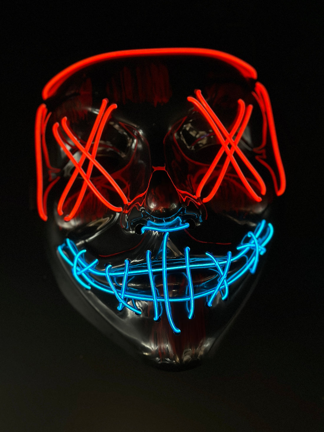 Neon Voltage - Red Blue LED Mask