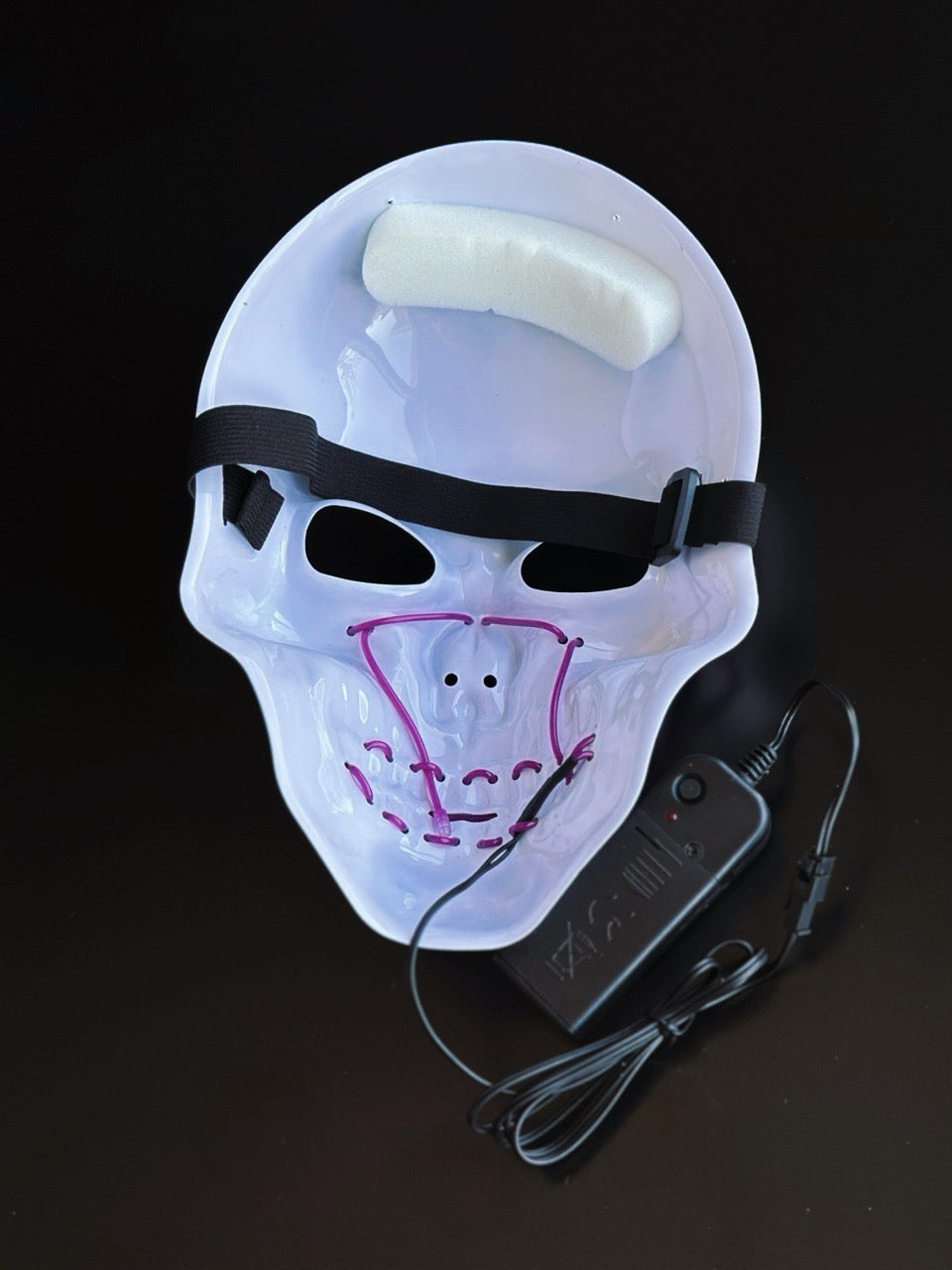 Neon Skull Glow -  Green LED Mask