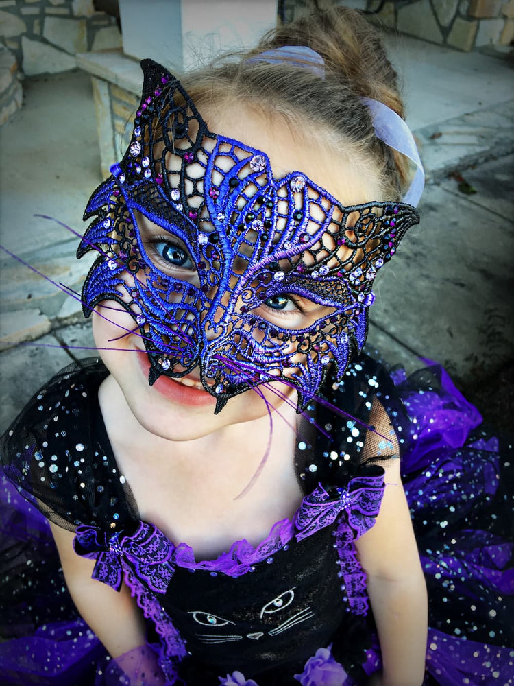 Adult Purple Cat Mask main image 1