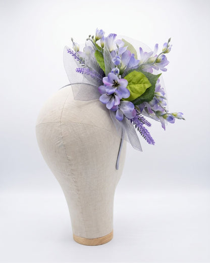 Lavender Meadow Fascinator - Purple