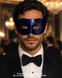 Purple men’s masquerade mask with smooth Venetian-style shape and ribbon ties for gala, costume, and formal events.