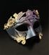 Purple men masquerade mask for formal costume occasions.