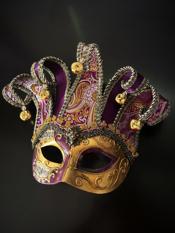 Mens Masquerade Mask Venetian Bauta Cream Black | Masquerade Store