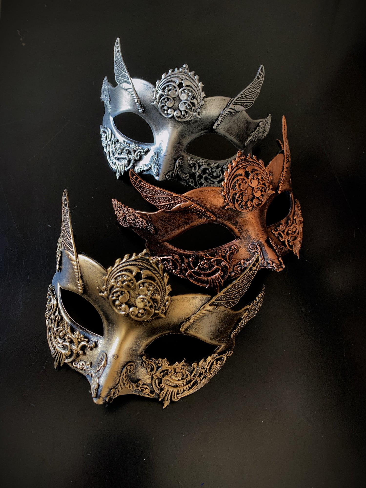 Mens Masquerade Mask Greek Roman Gold Copper Silver | Masquerade Store