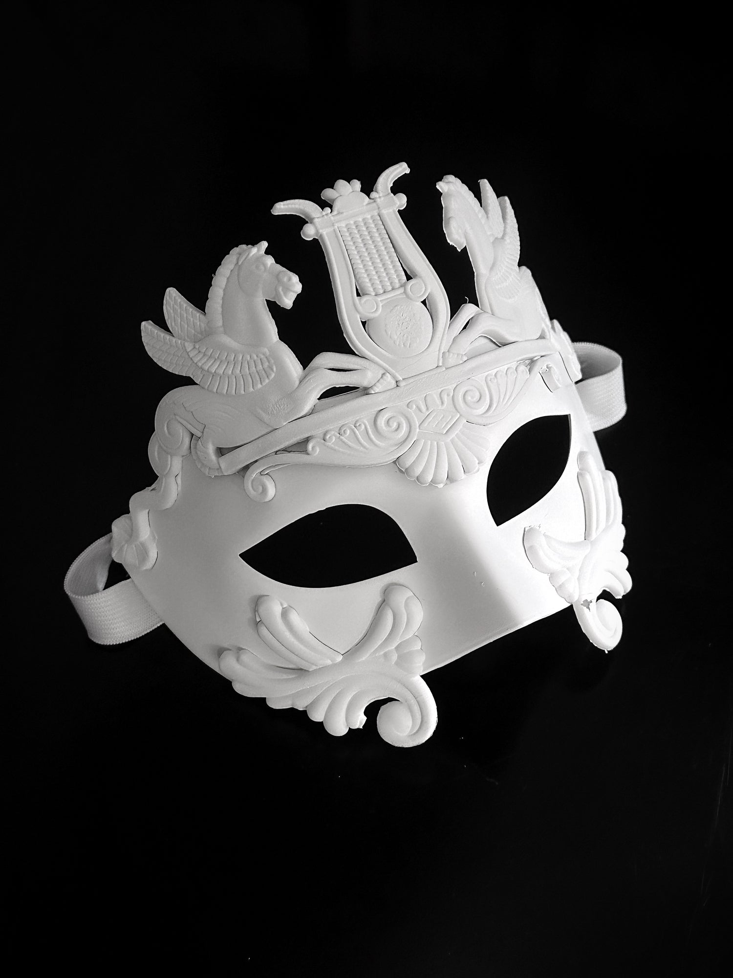 Roman Horse Mask - White