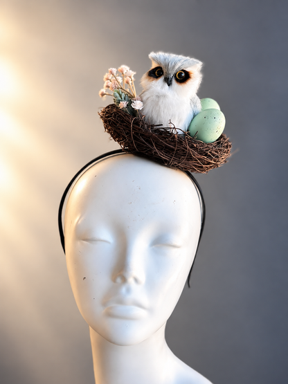 Woodland Owl Nest Fascinator
