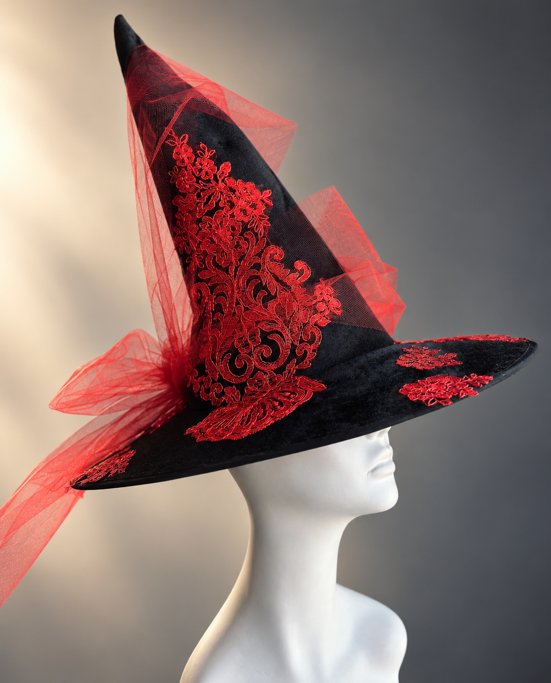 Crimson Enchantress Witch Hat