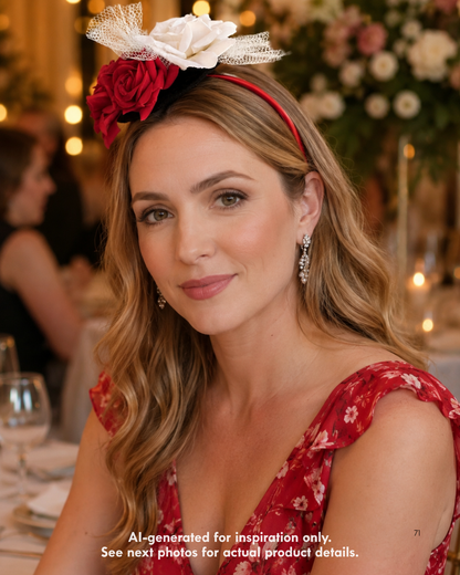 Midnight Rose Soirée Fascinator