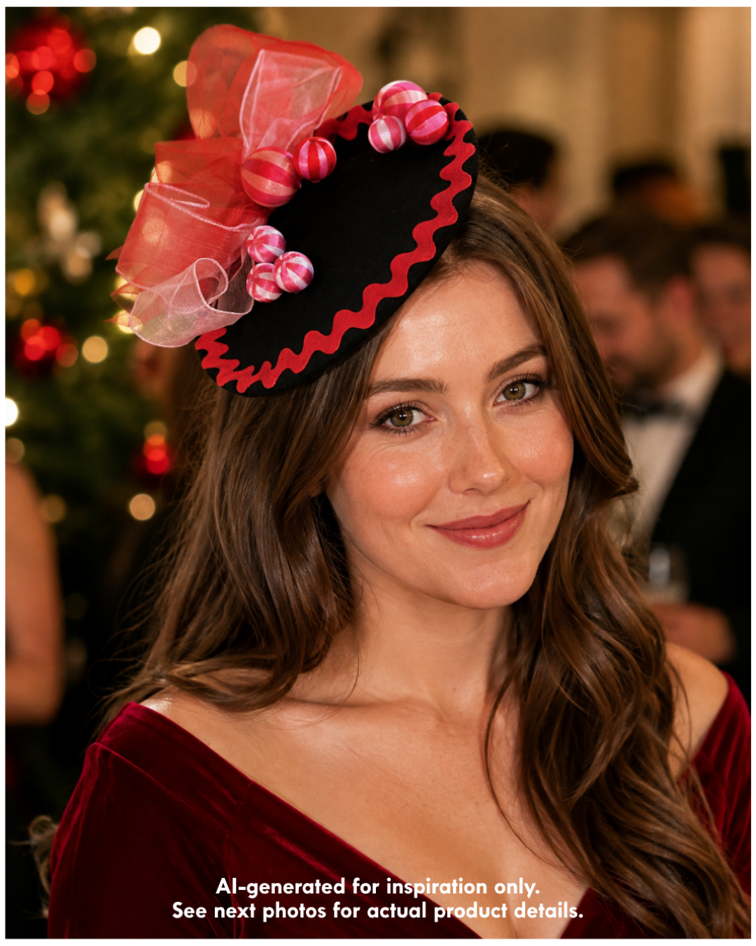 Midnight Bauble Holiday Fascinator