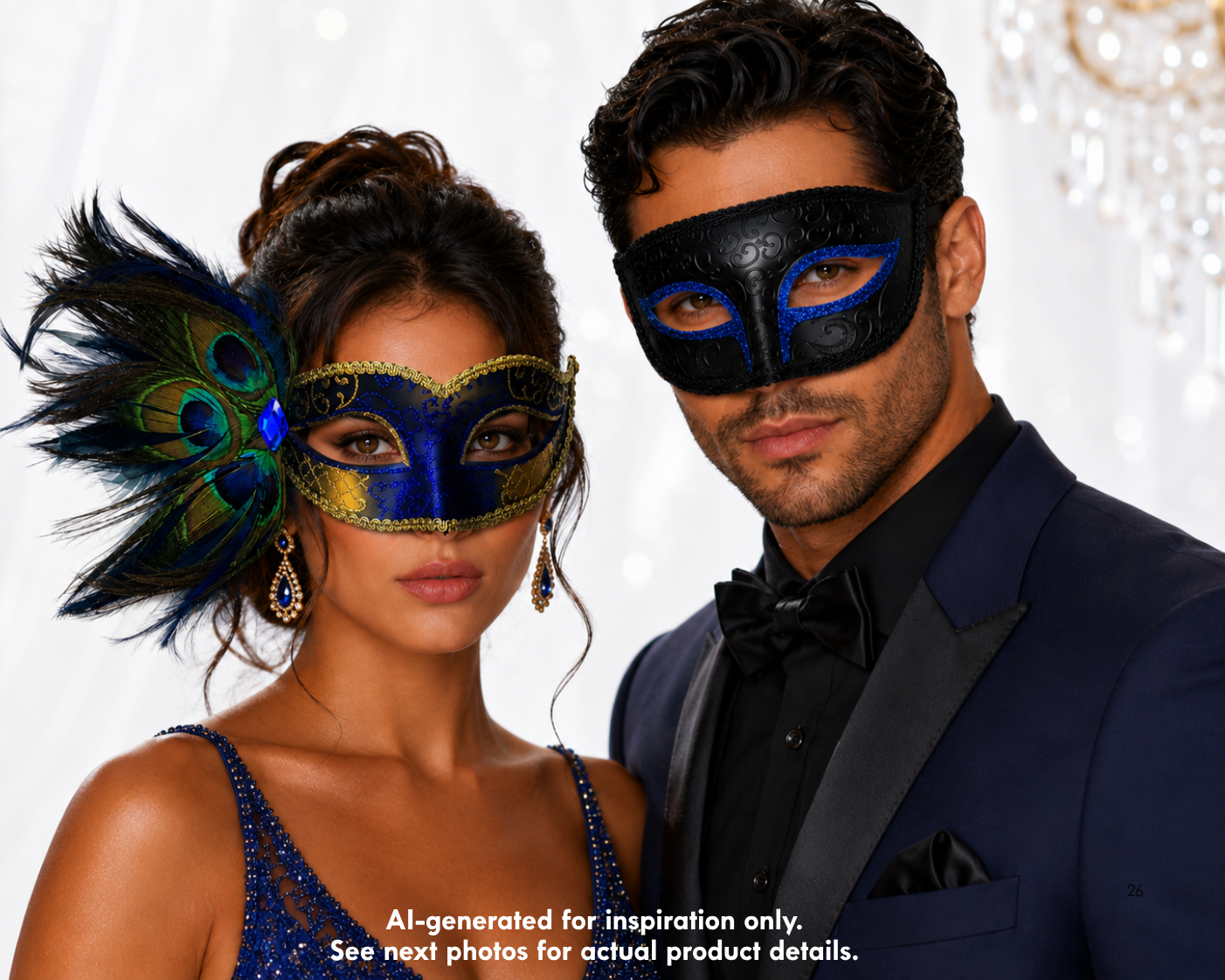 Sapphire Moonlit Gala - Blue &amp; Gold Pair