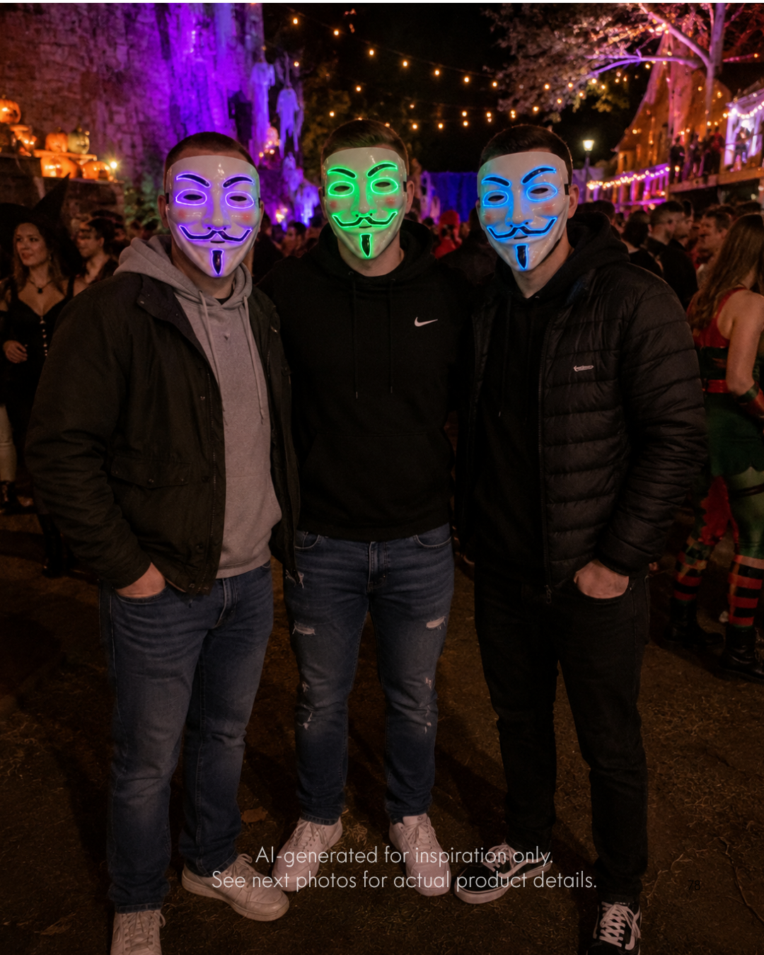 Bulk Masks - Neon Anonymous Glow Collection