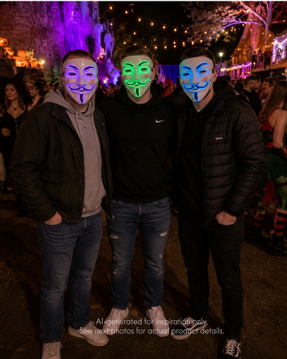 Bulk Masks - Neon Anonymous Glow Collection