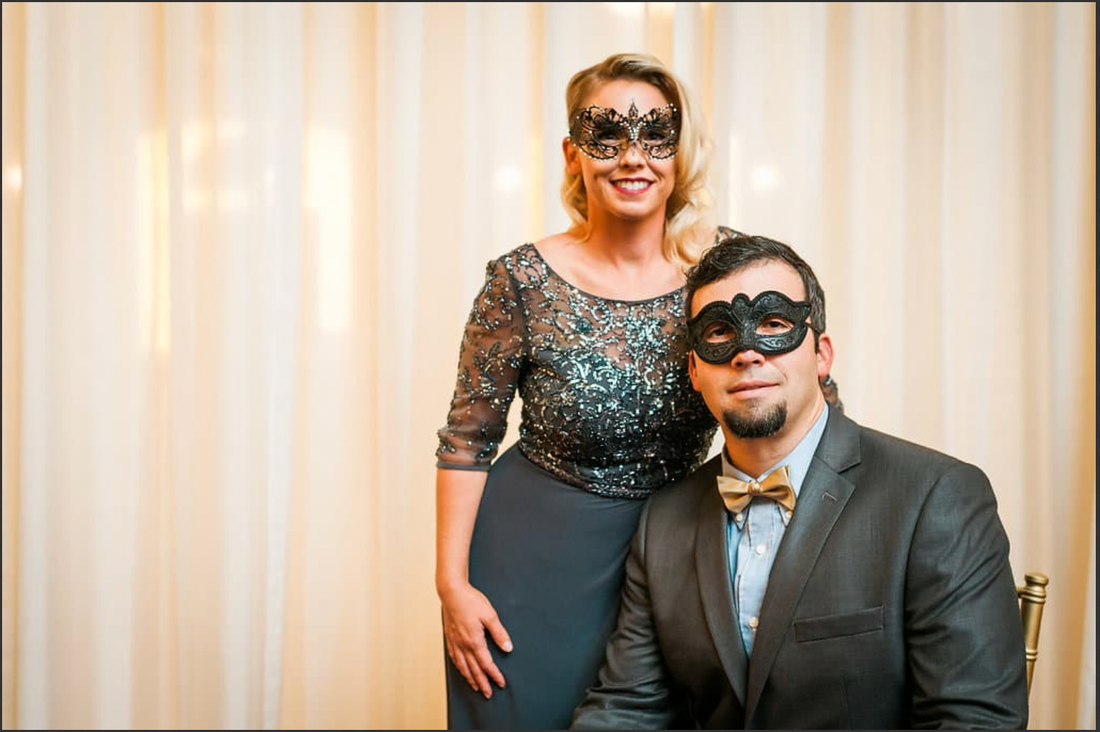 Ana Metal Mask - Black Crystal