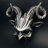 Metallic silver horned mask for cosplay, Halloween, or masquerade events
