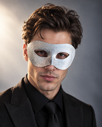 Silver Glacier Masquerade Mask