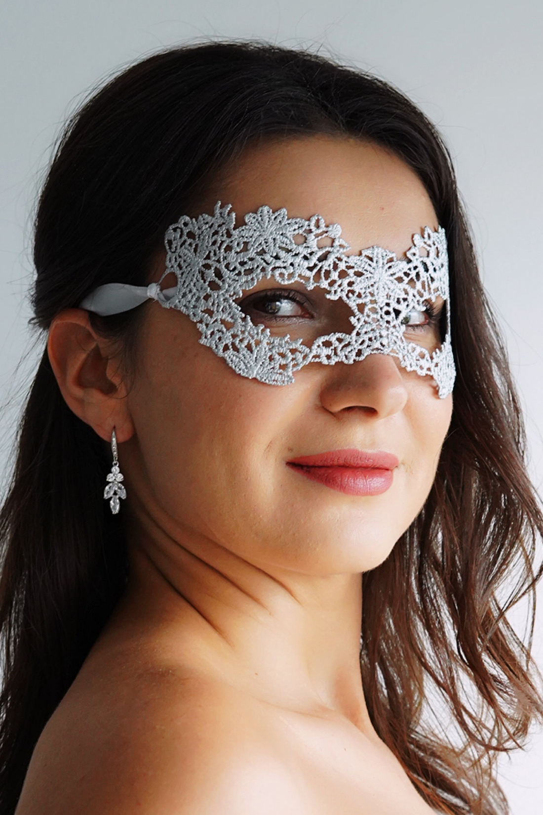 Princess Lace Mask - Silver