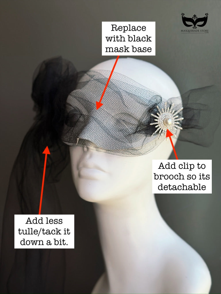 Custom Noir Étoile Veil Mask Talia Fadis 10/10